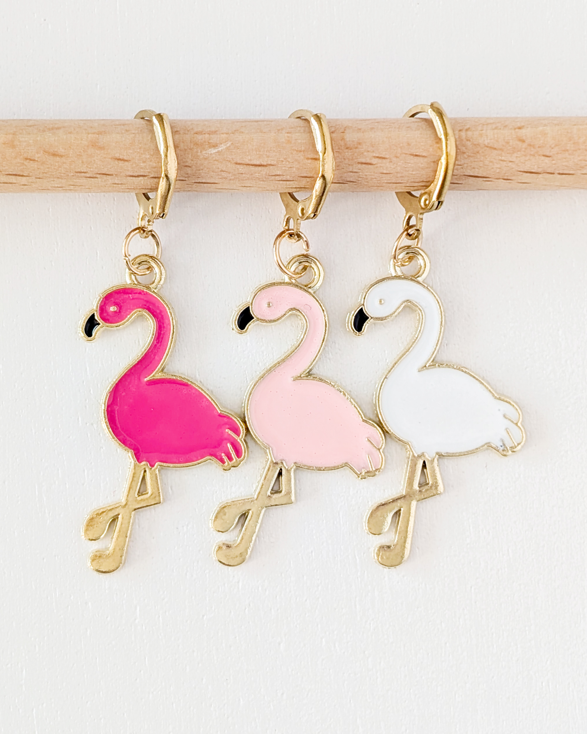 Lot d'anneaux marqueurs amovibles Flamants