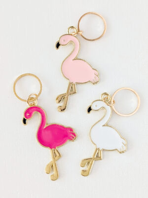 Lot d'anneaux marqueurs de mailles Flamants