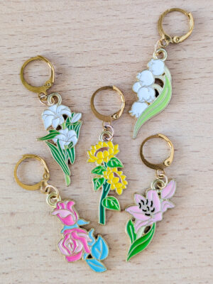 Lot d'anneaux marqueurs amovibles Fleuri #3