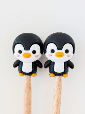 Protèges aiguilles en silicone, Lot Joyeux pingouins
