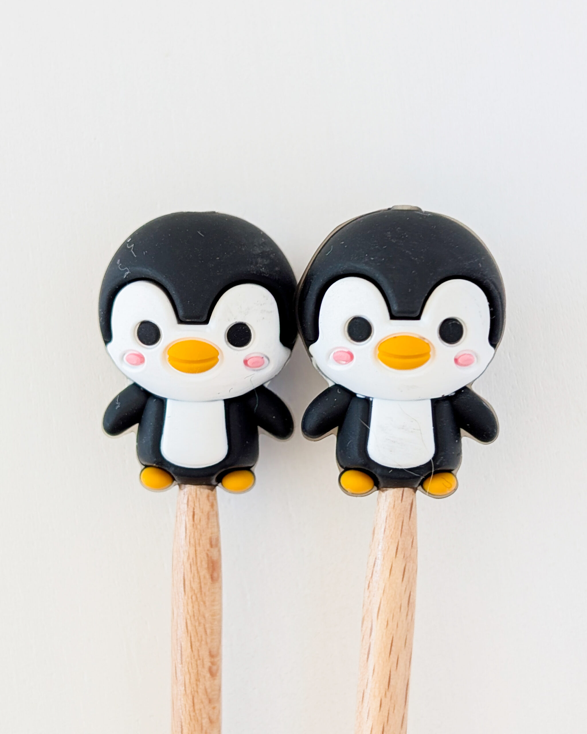 Protèges aiguilles en silicone, Lot Joyeux pingouins