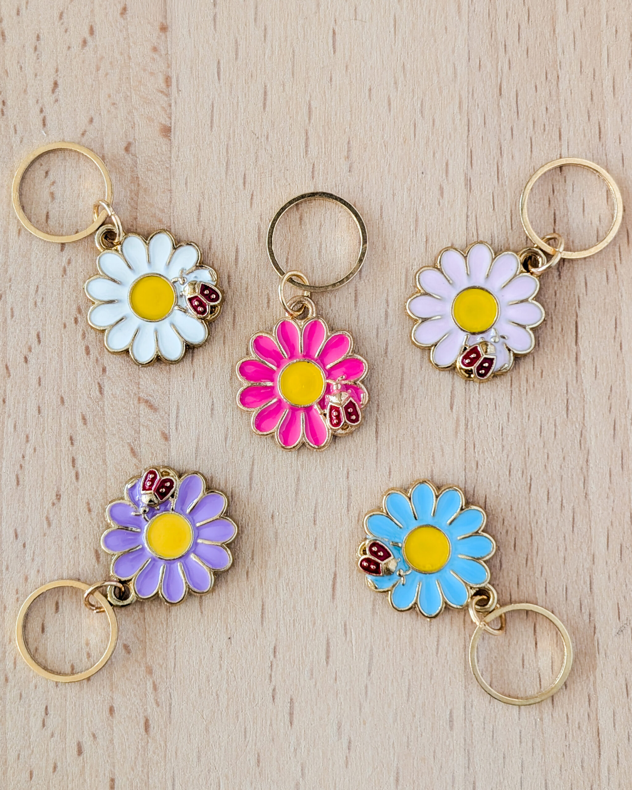 Lot d'anneaux marqueurs de mailles Marguerites #4