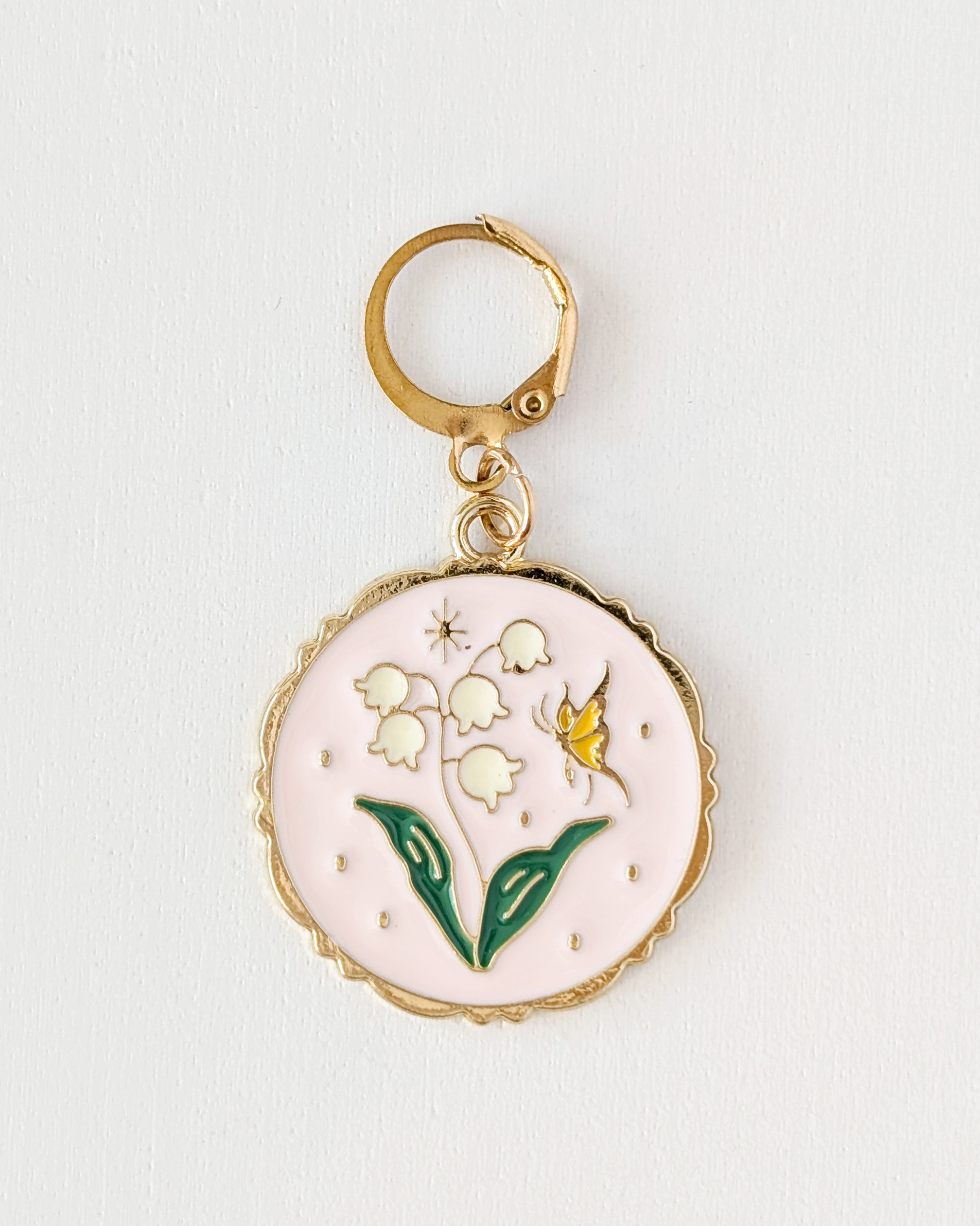 Médaillon avec Muguet, Lot d'anneaux marqueurs amovibles Printemps