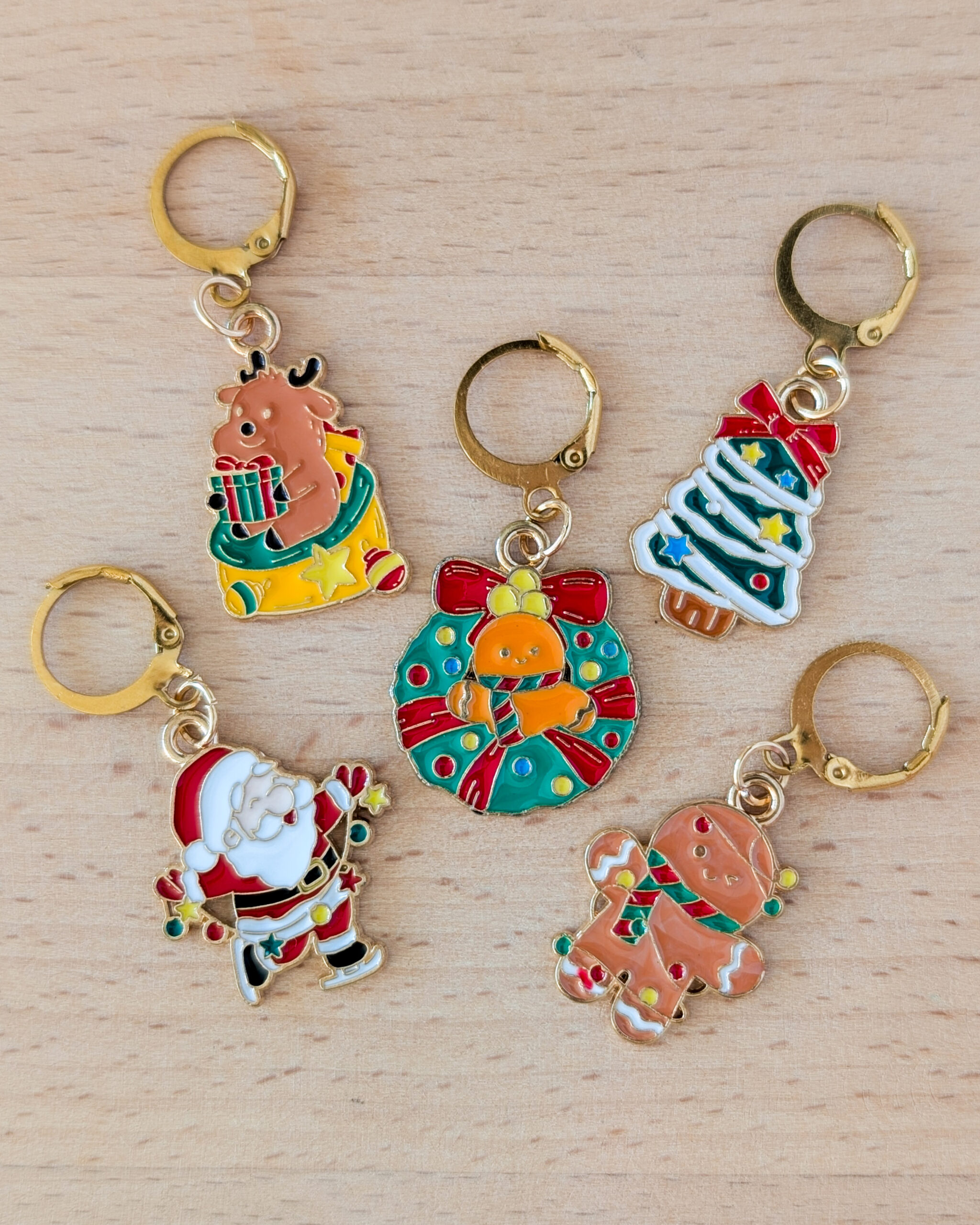 Lot d'anneaux marqueurs amovibles Noël #8
