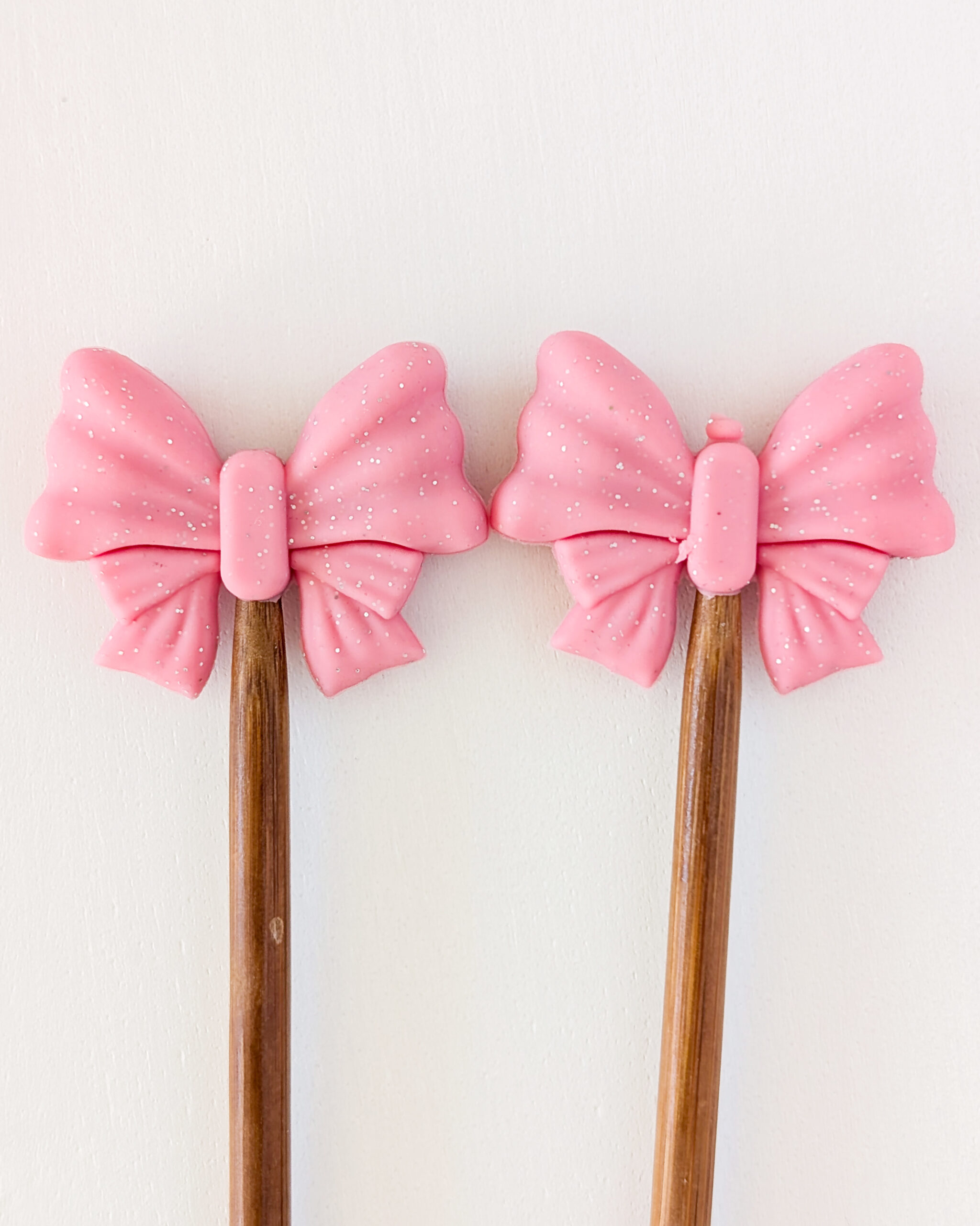 Noeuds rose, Protèges aiguilles en silicone, Lot Pink lady