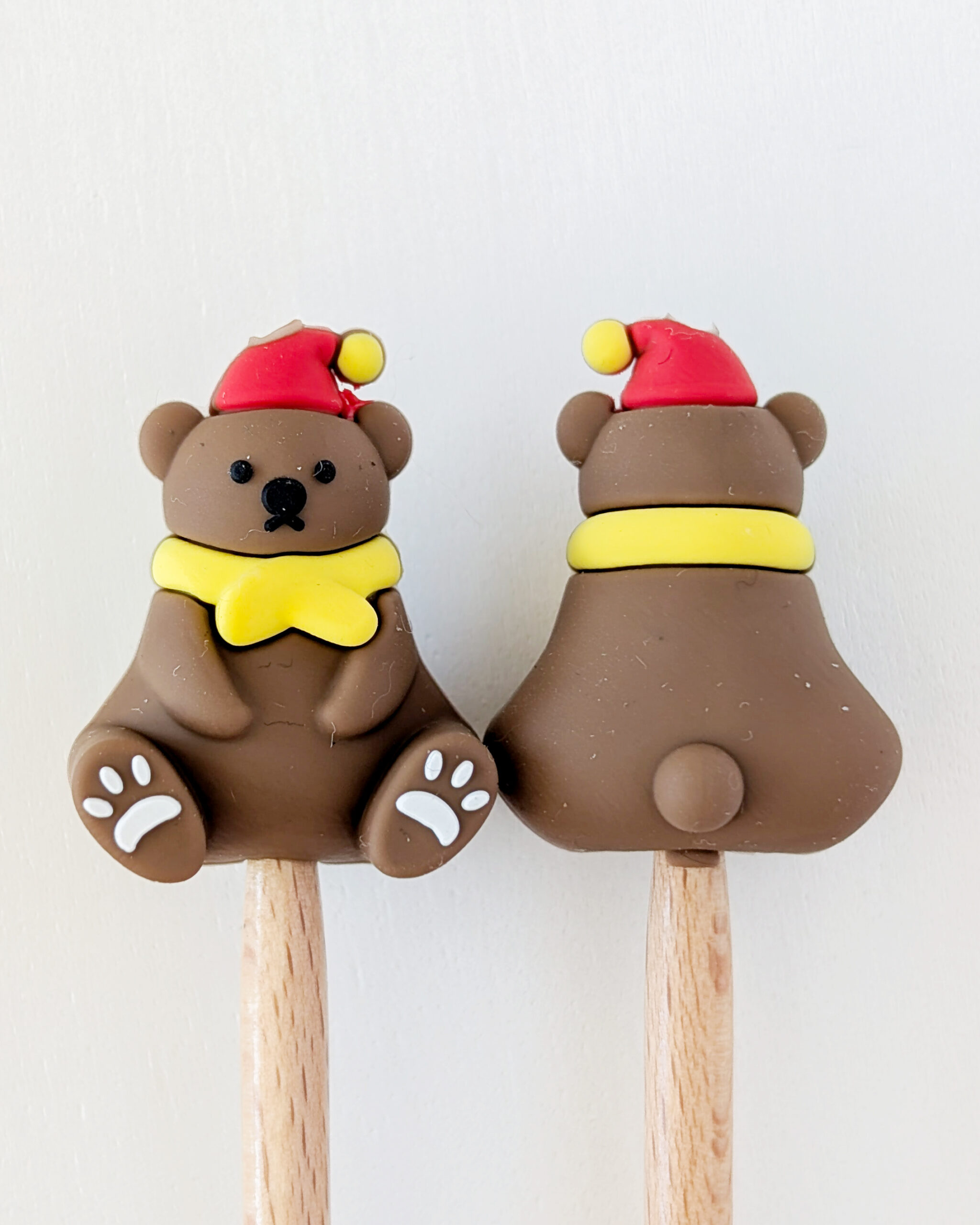 Protèges aiguilles en silicone, Ours brun, Lot Au pays des neiges #3