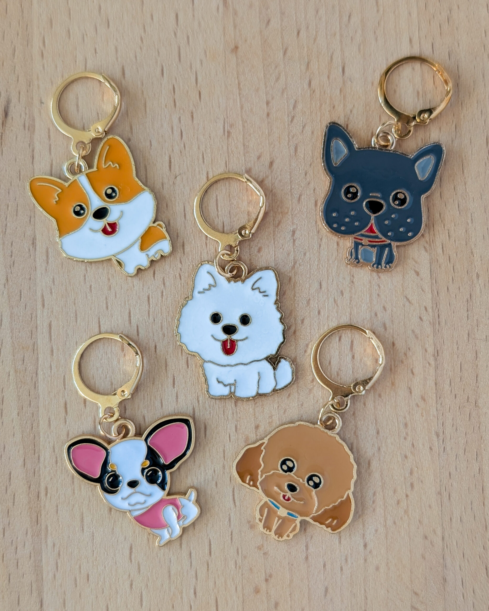 Lot d'anneaux marqueurs amovibles Petits chiens #4