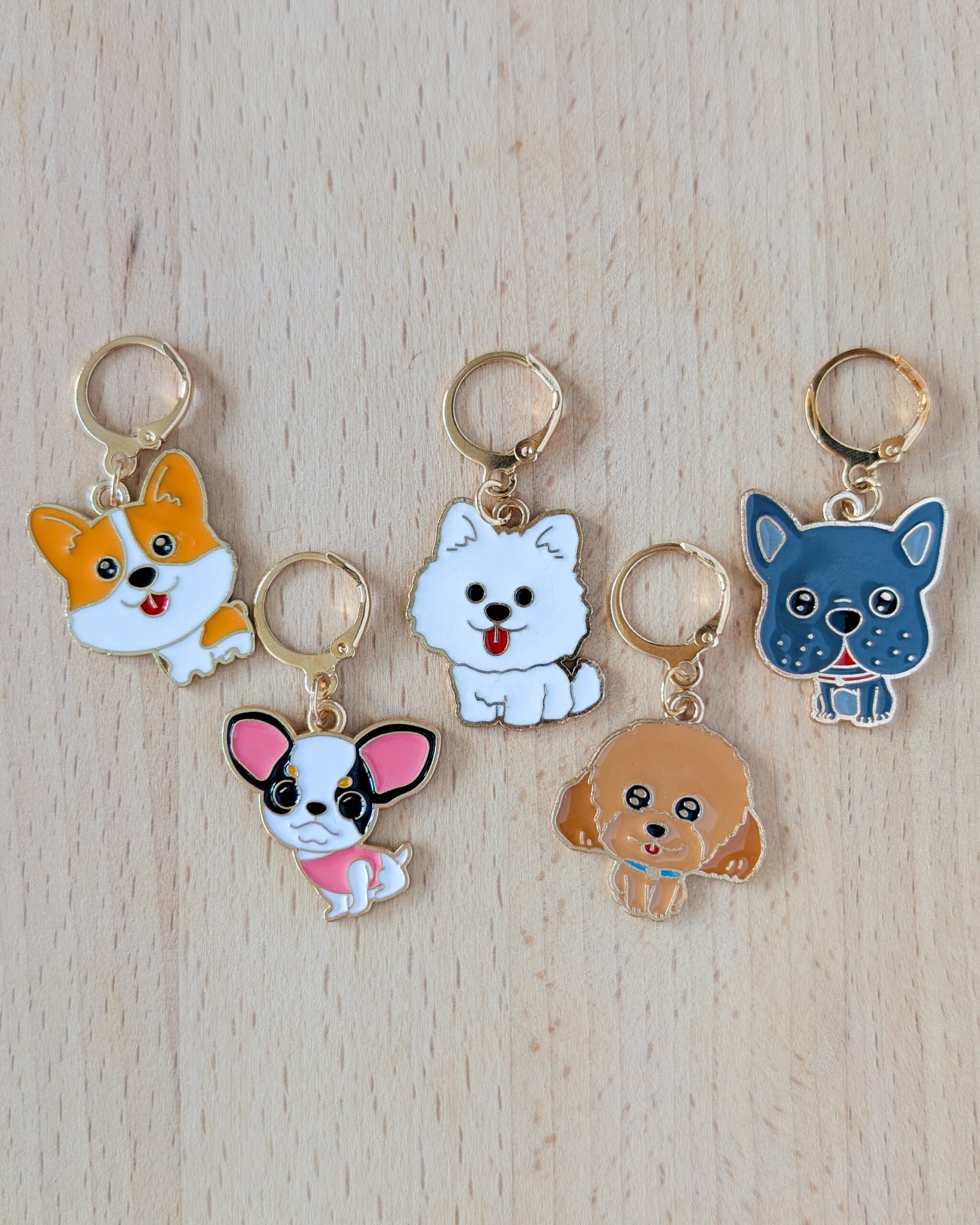 Lot d'anneaux marqueurs amovibles Petits chiens #4