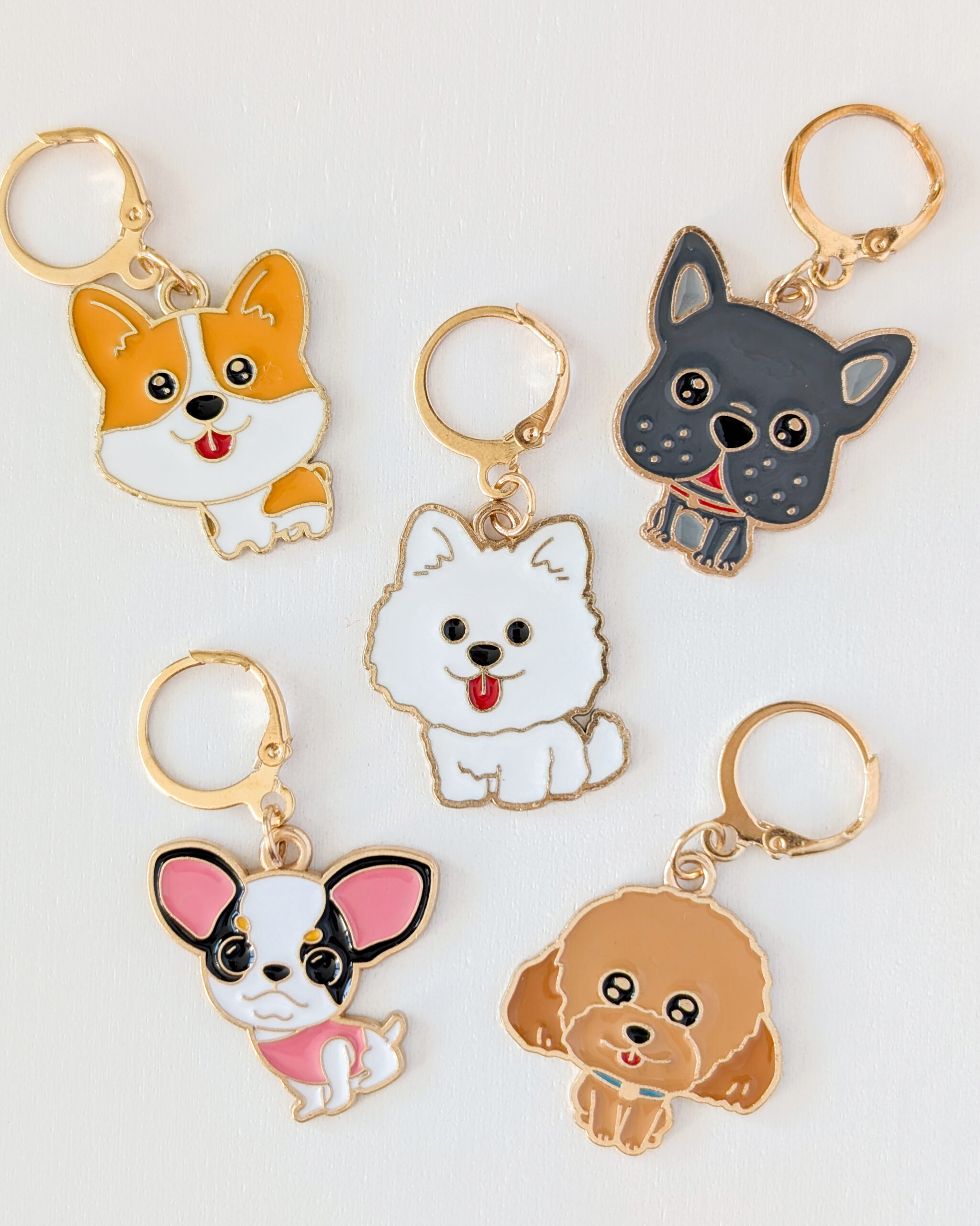 Lot d'anneaux marqueurs amovibles Petits chiens #4