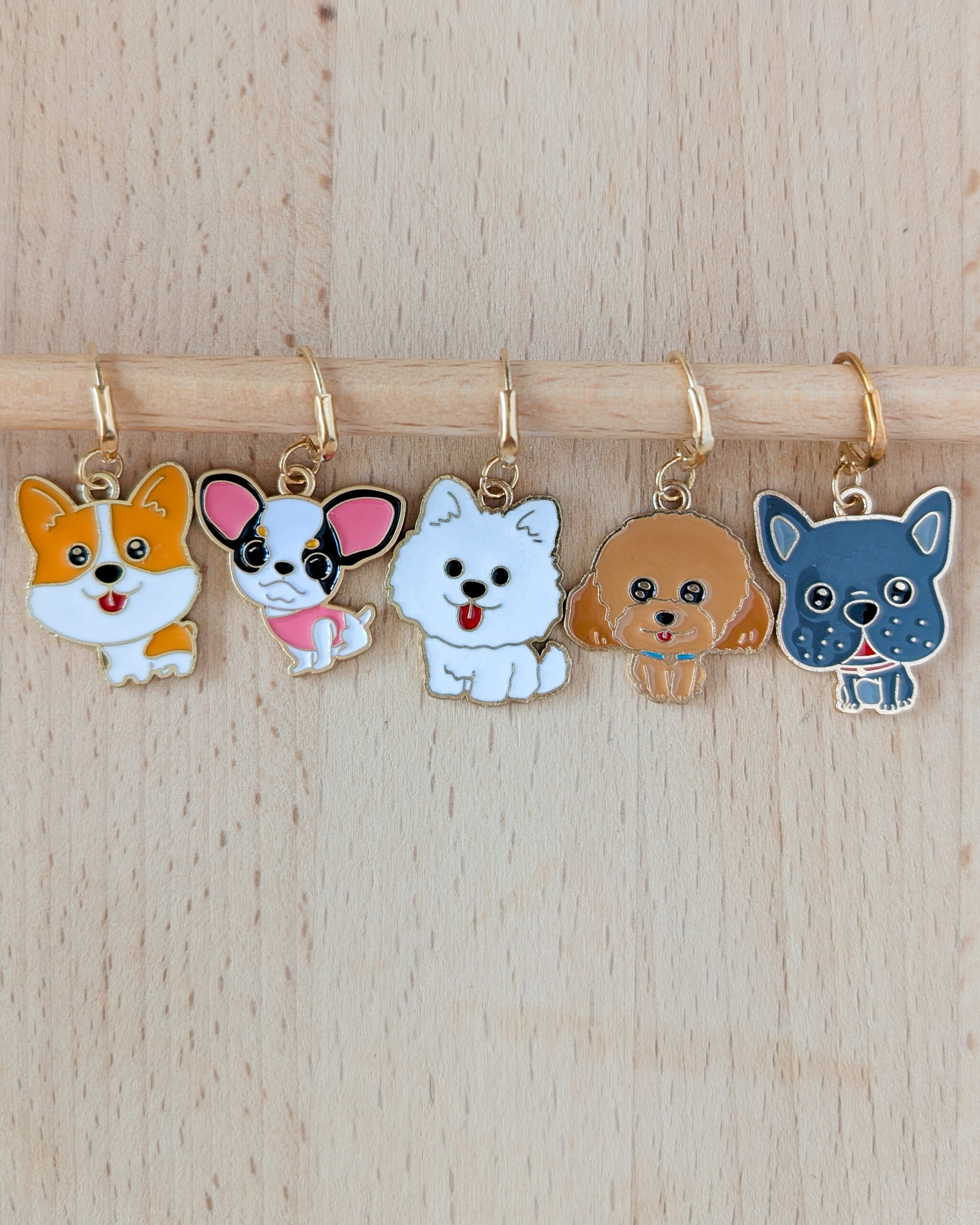 Lot d'anneaux marqueurs amovibles Petits chiens #4
