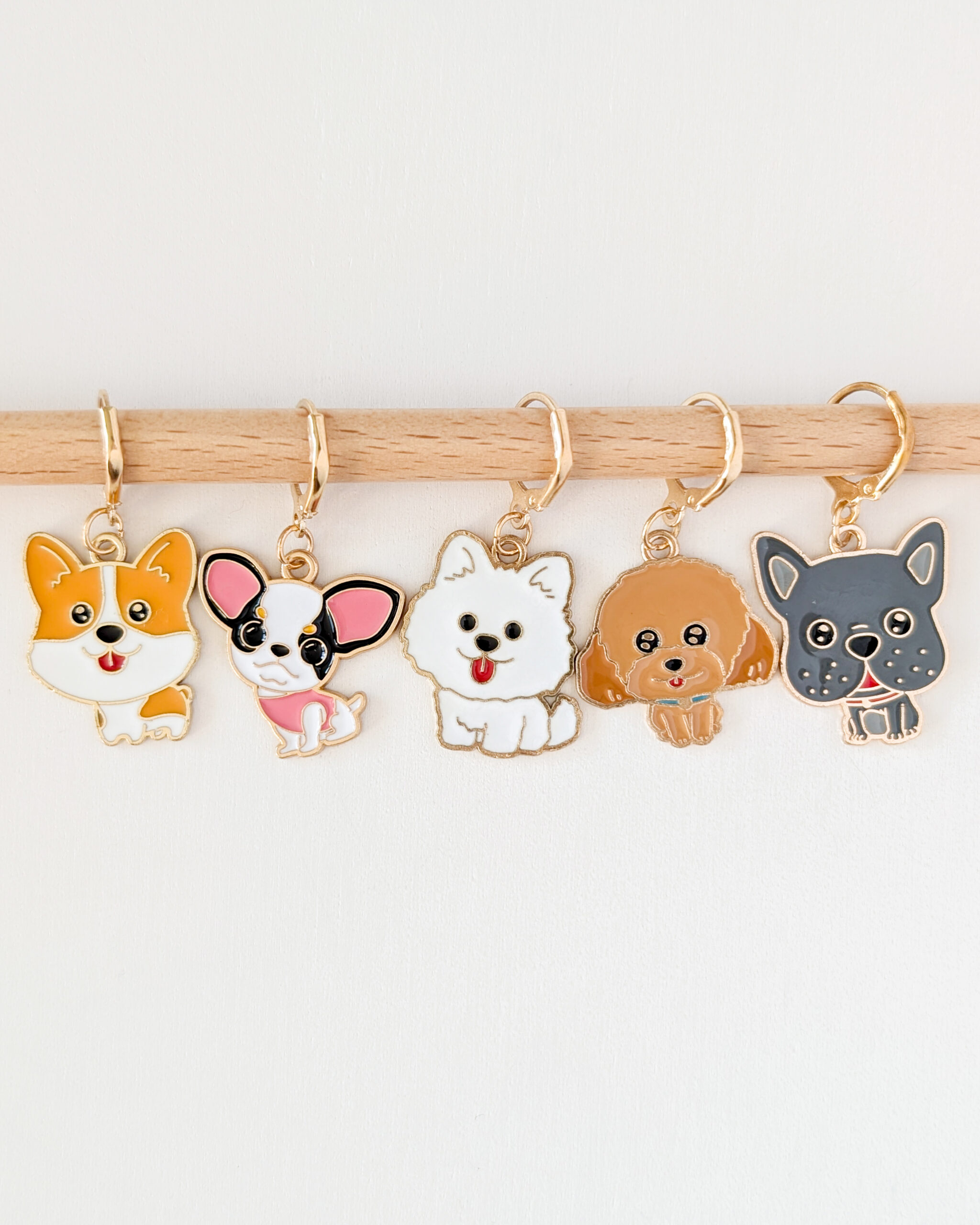 Lot d'anneaux marqueurs amovibles Petits chiens #4