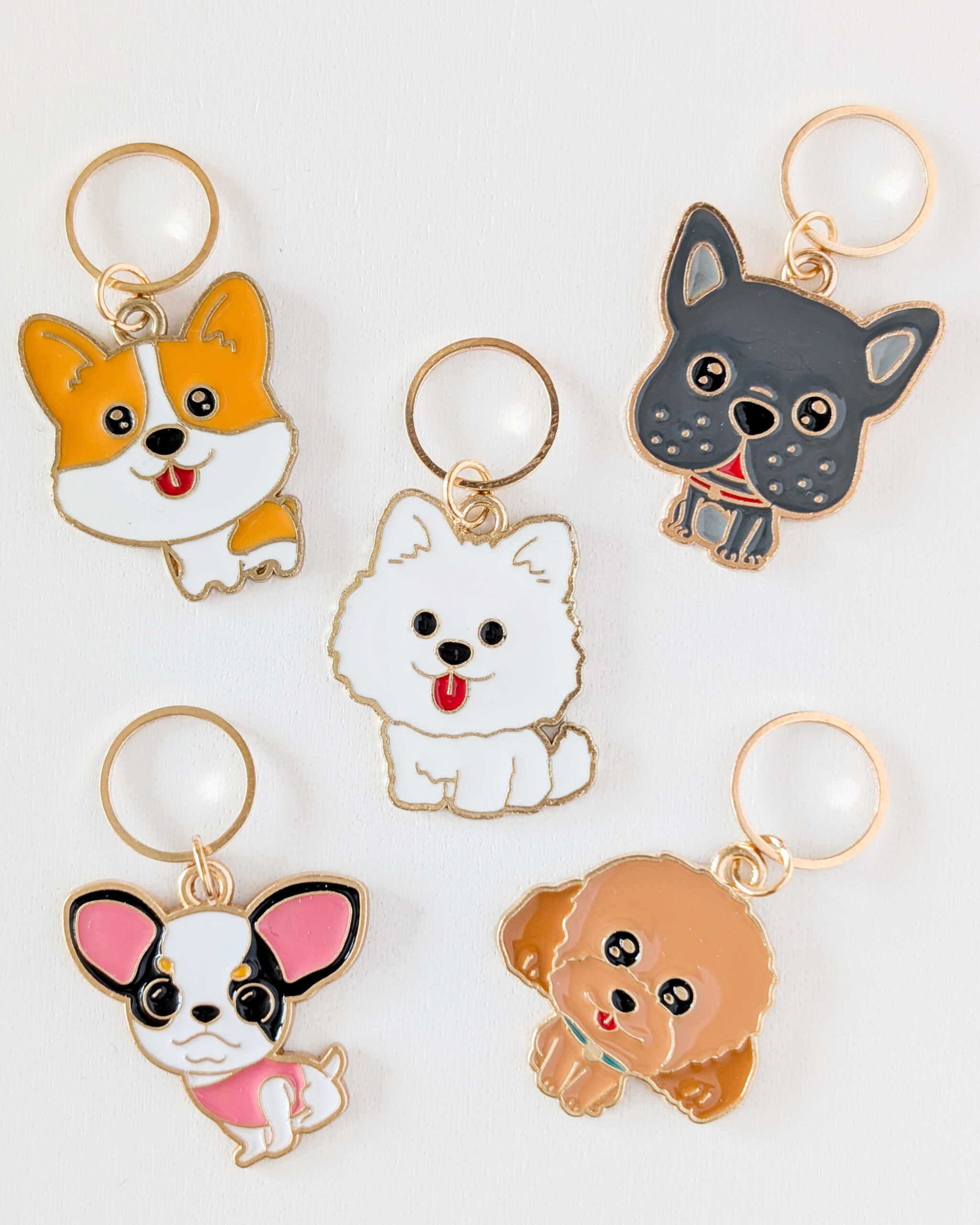 Lot d'anneaux marqueurs Petits chiens #4