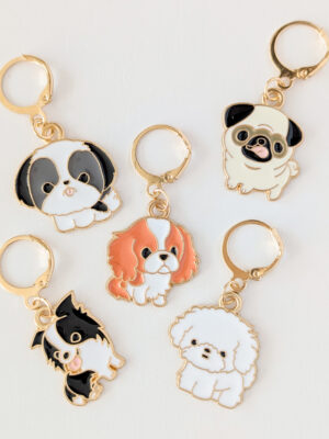 Lot d'anneaux marqueurs amovibles Petits chiens #5