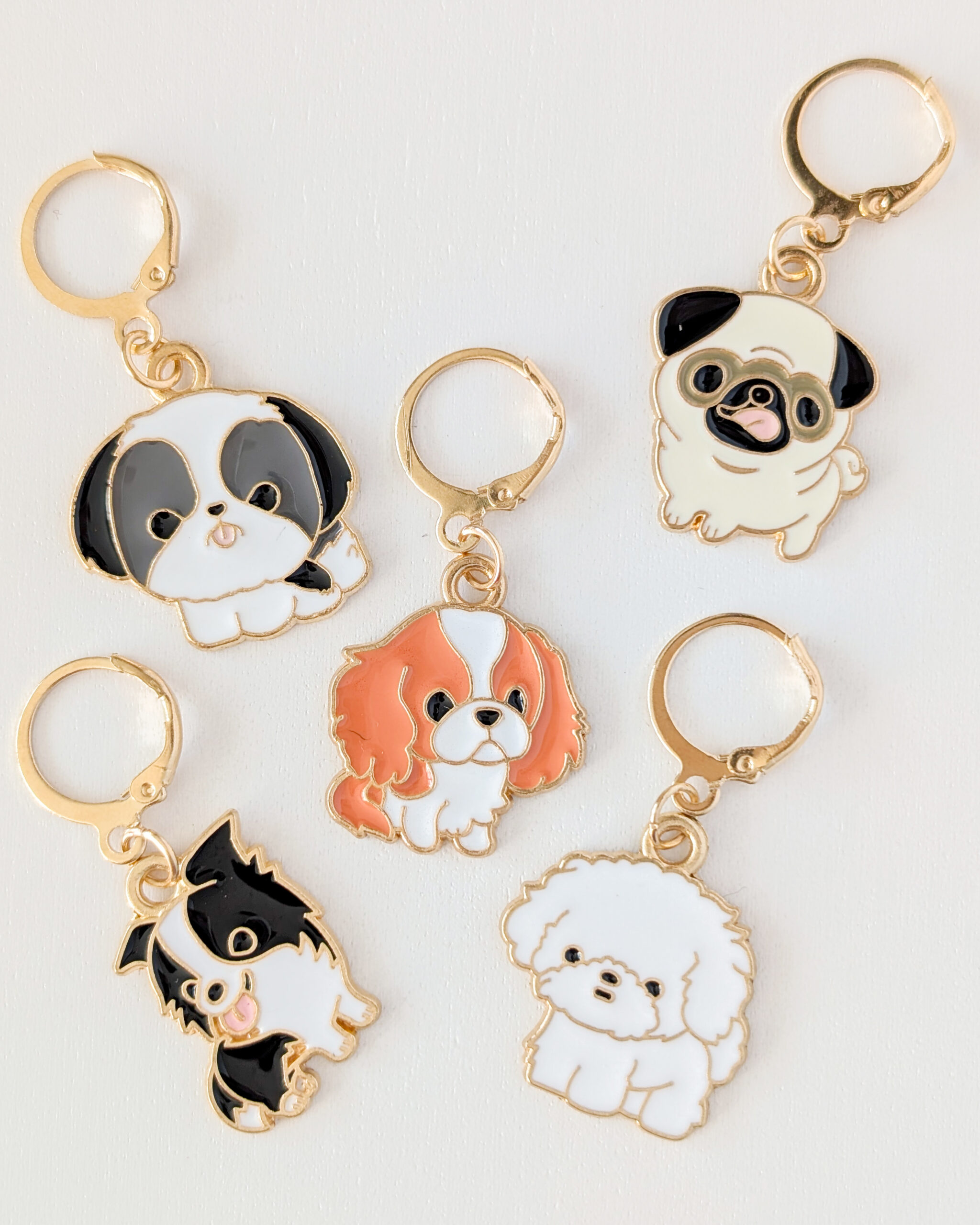 Lot d'anneaux marqueurs amovibles Petits chiens #5