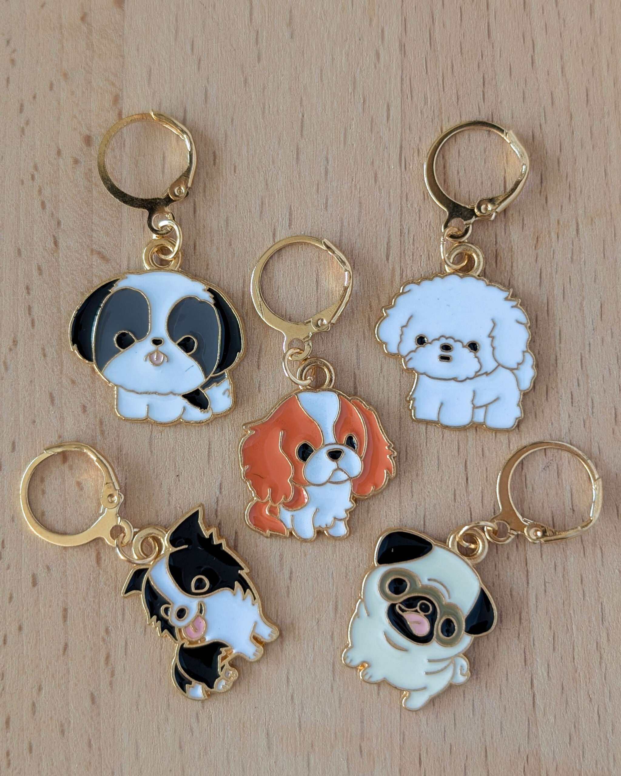Lot d'anneaux marqueurs amovibles Petits chiens #5