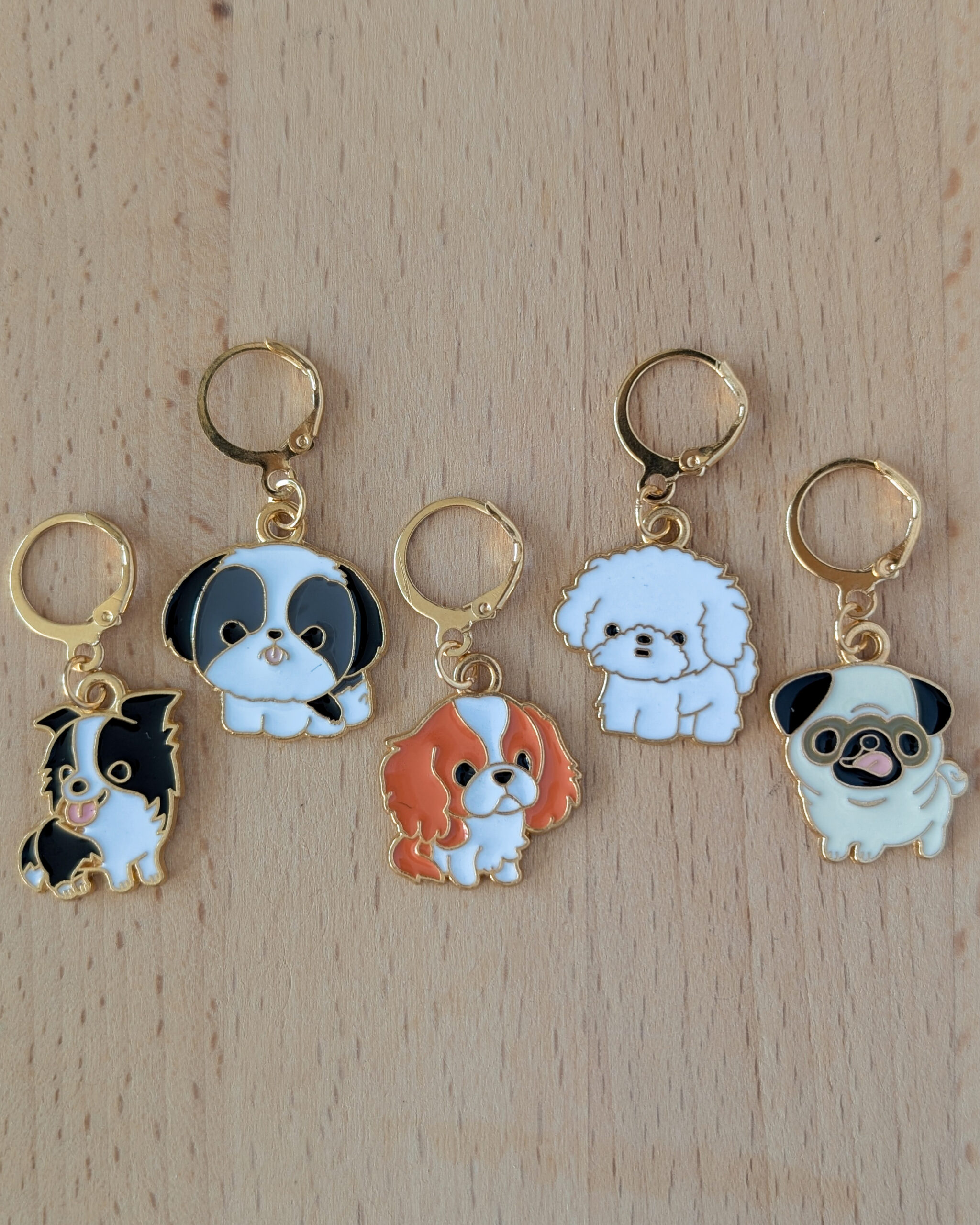 Lot d'anneaux marqueurs amovibles Petits chiens #5