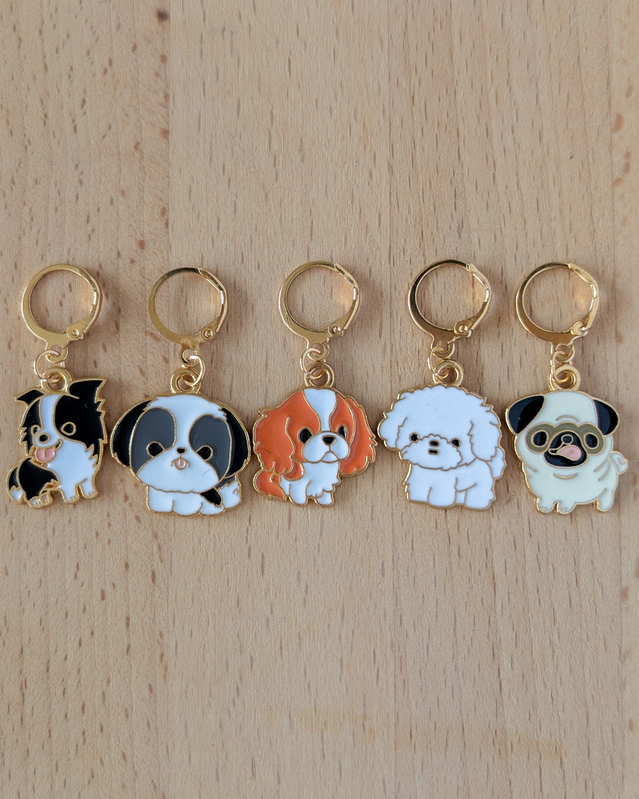 Lot d'anneaux marqueurs amovibles Petits chiens #5