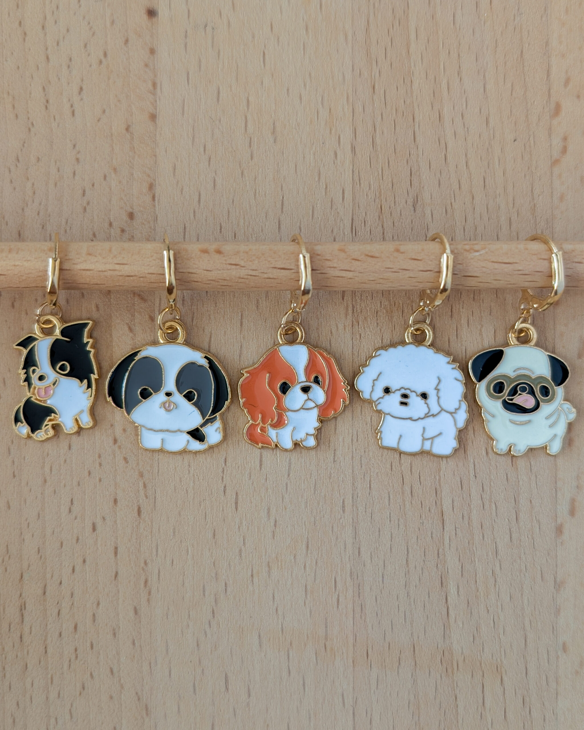 Lot d'anneaux marqueurs amovibles Petits chiens #5