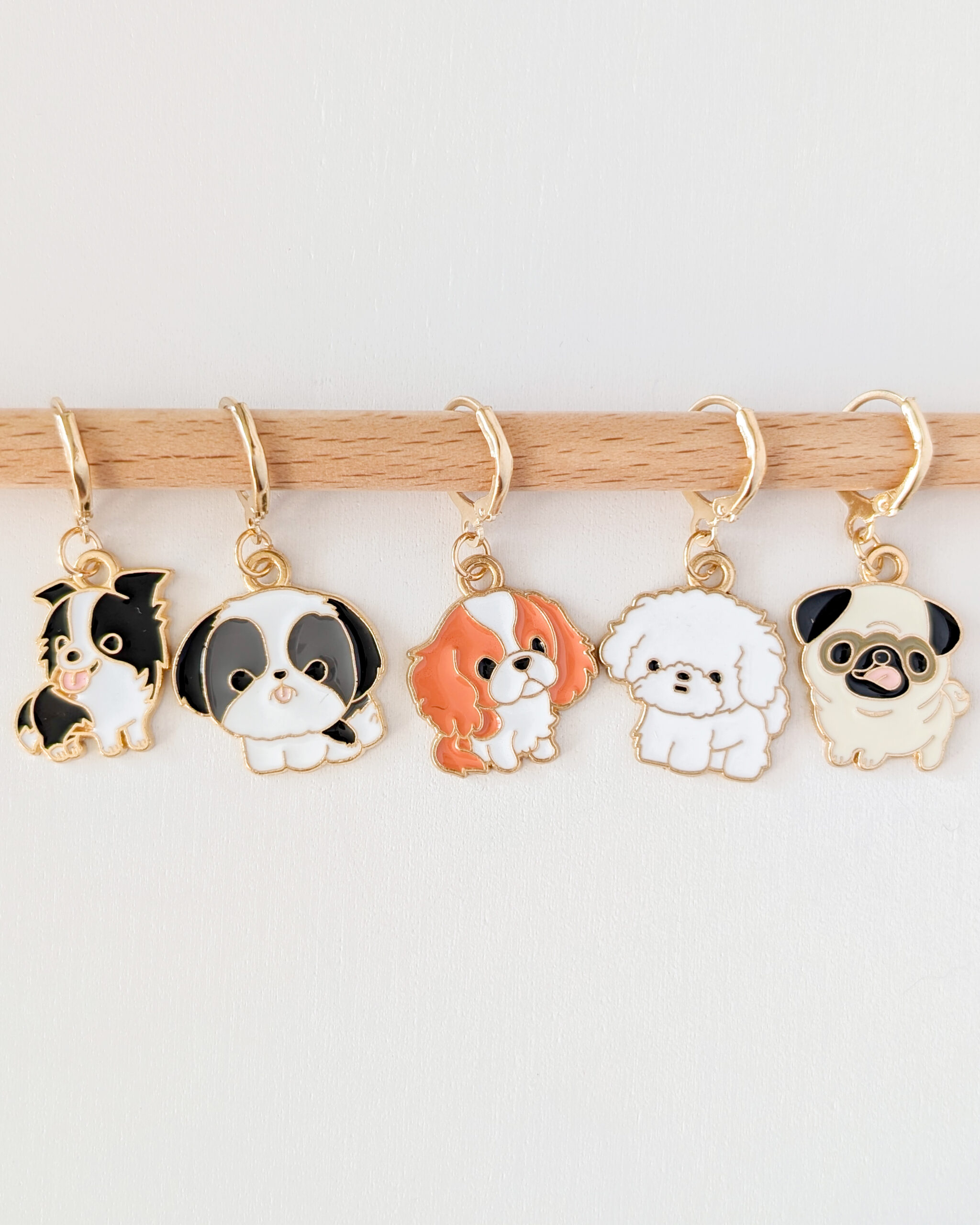 Lot d'anneaux marqueurs amovibles Petits chiens #5