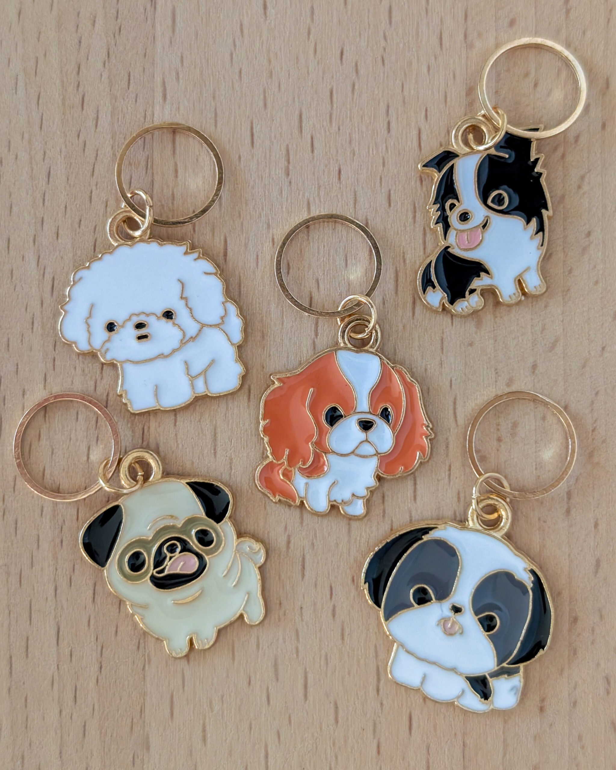 Lot d'anneaux marqueurs amovibles Petits chiens #5