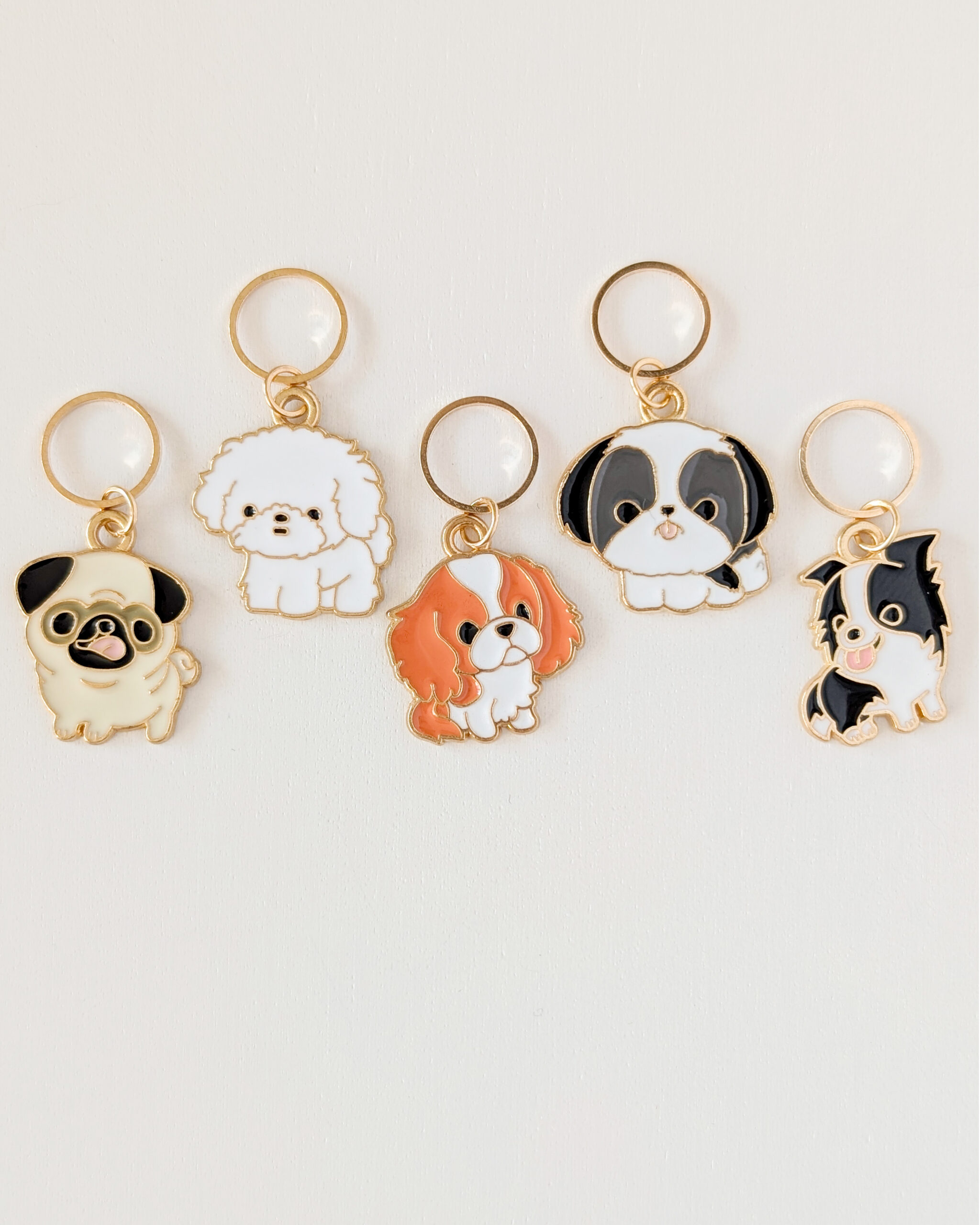 Lot d'anneaux marqueurs amovibles Petits chiens #5