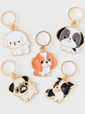 Lot d'anneaux marqueurs amovibles Petits chiens #5