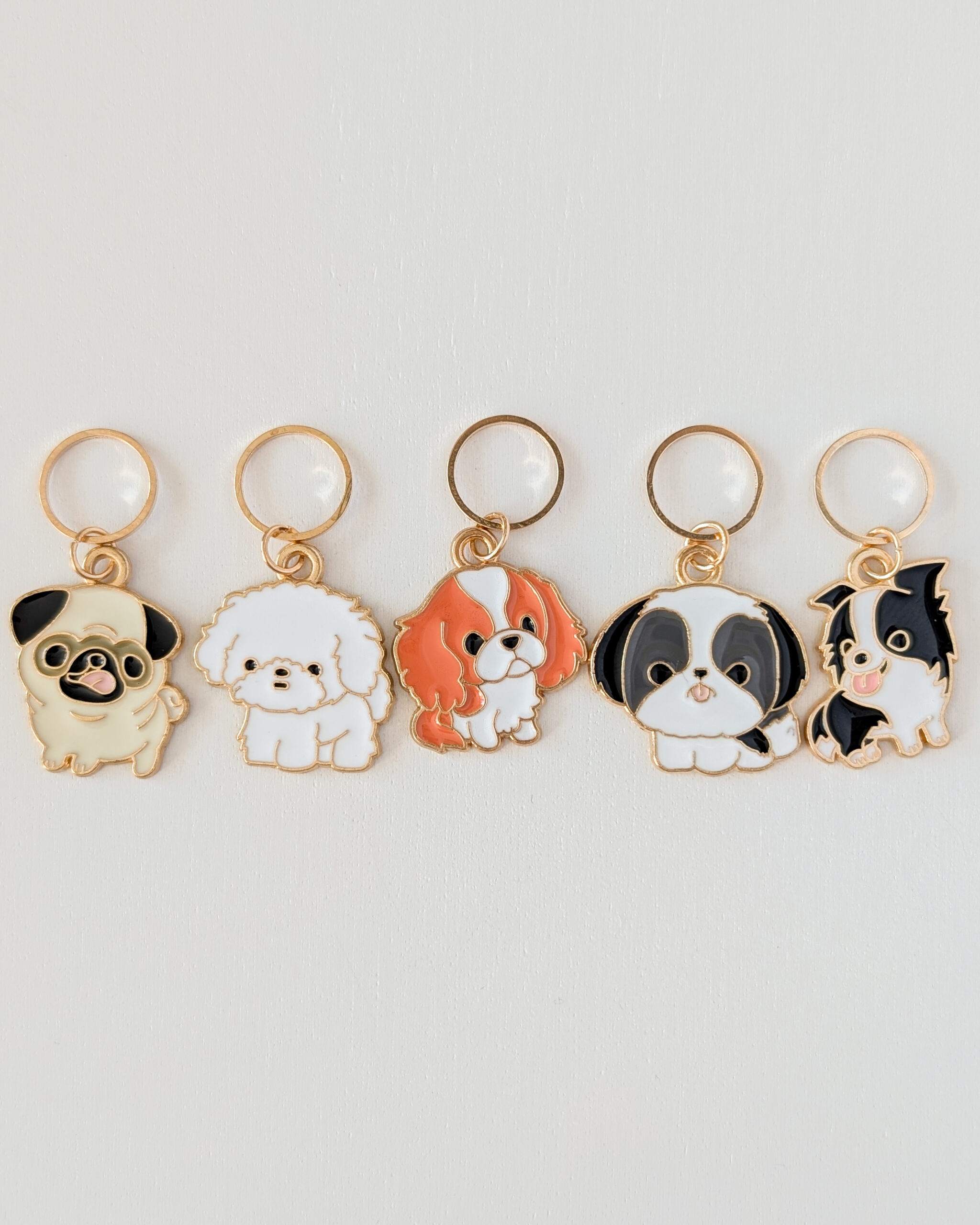 Lot d'anneaux marqueurs amovibles Petits chiens #5