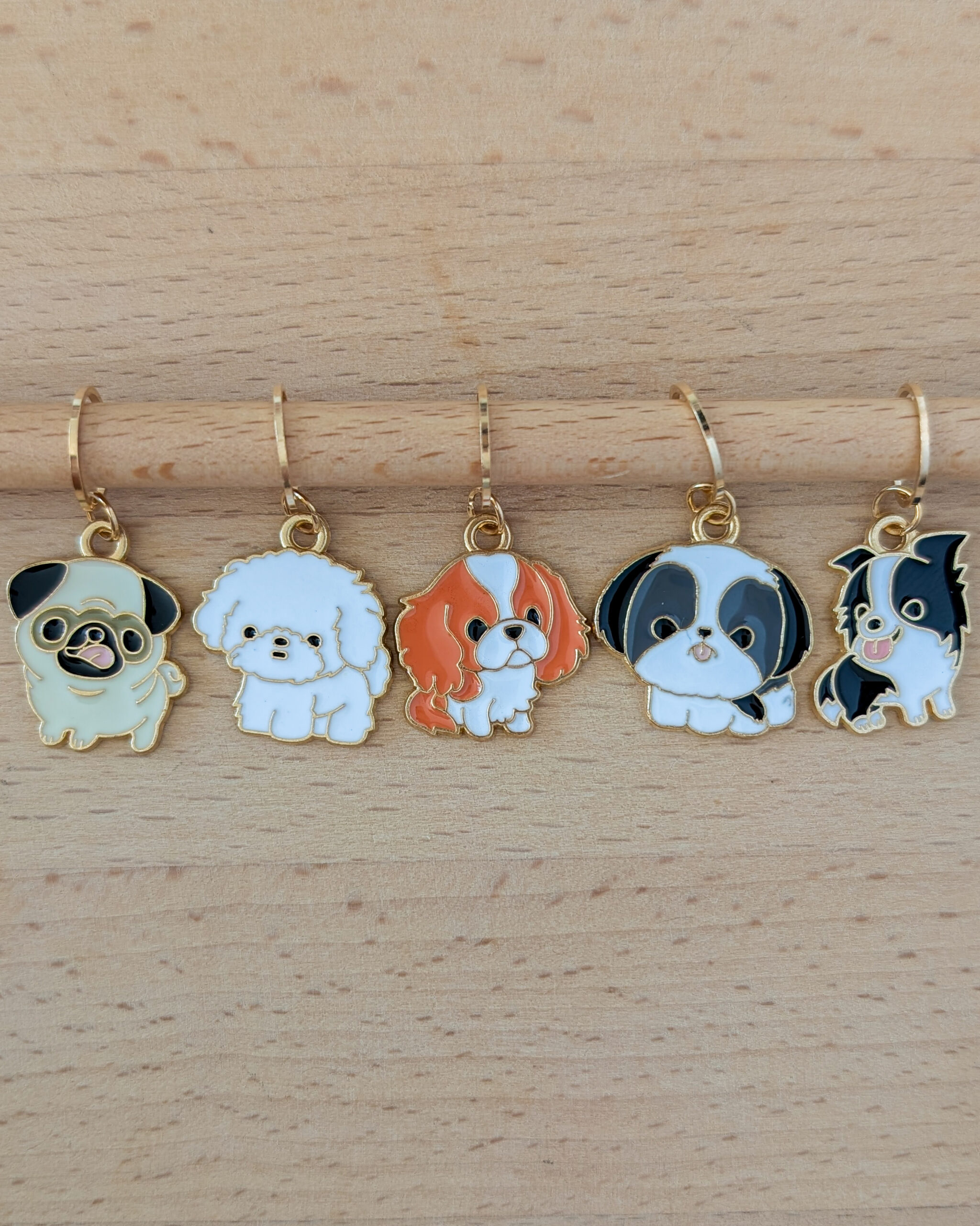 Lot d'anneaux marqueurs amovibles Petits chiens #5