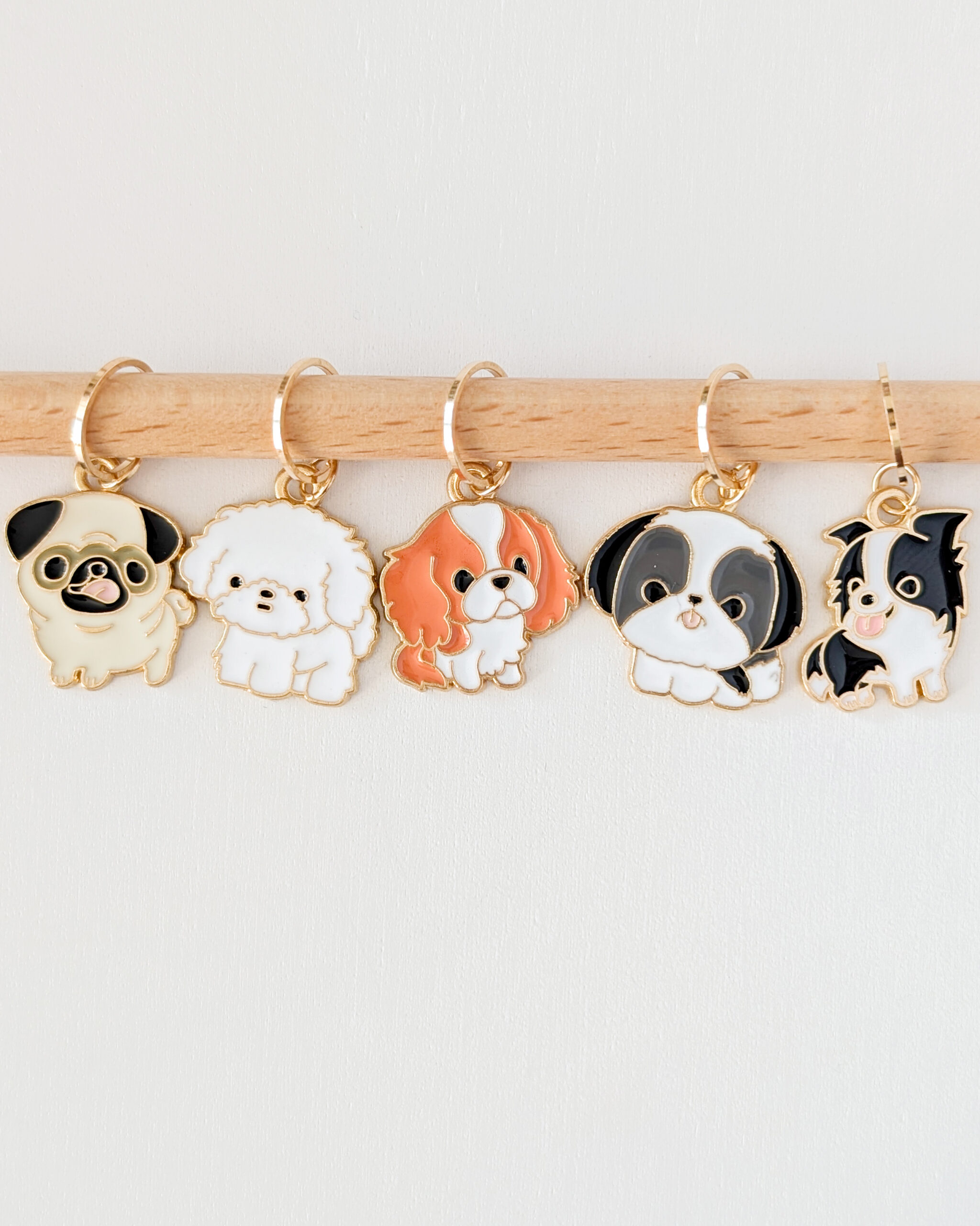 Lot d'anneaux marqueurs amovibles Petits chiens #5