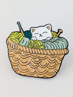 Pïn's Panier de laine et chat