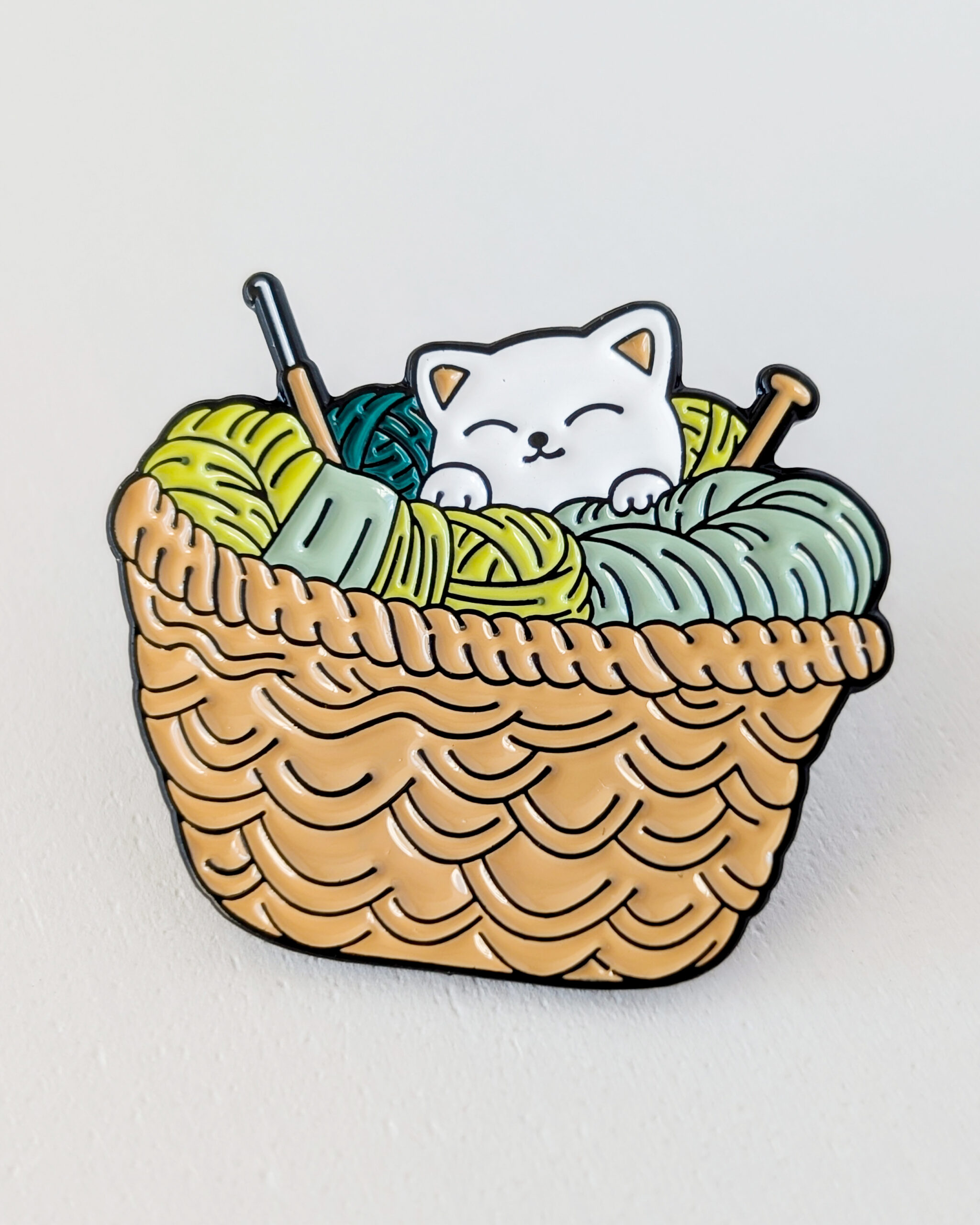 Pïn's Panier de laine et chat
