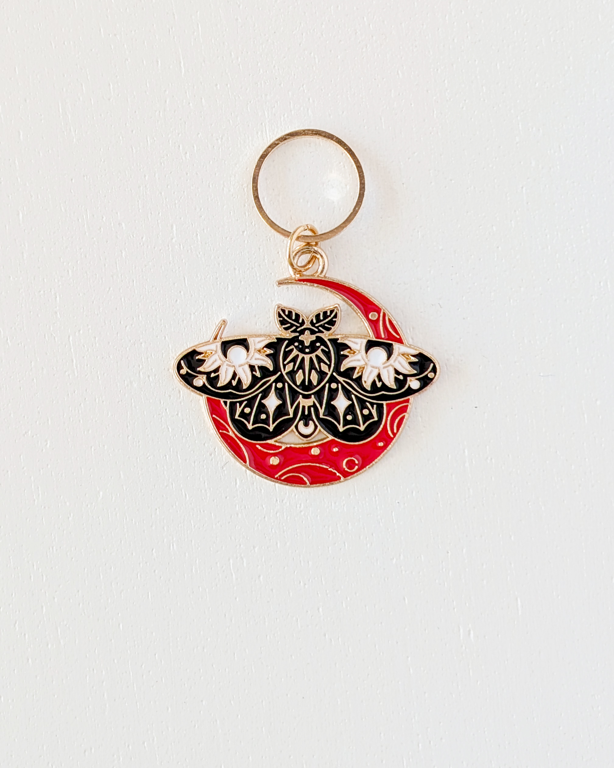 Papillon noir et croissant de lune rouge, lot Papillons #2